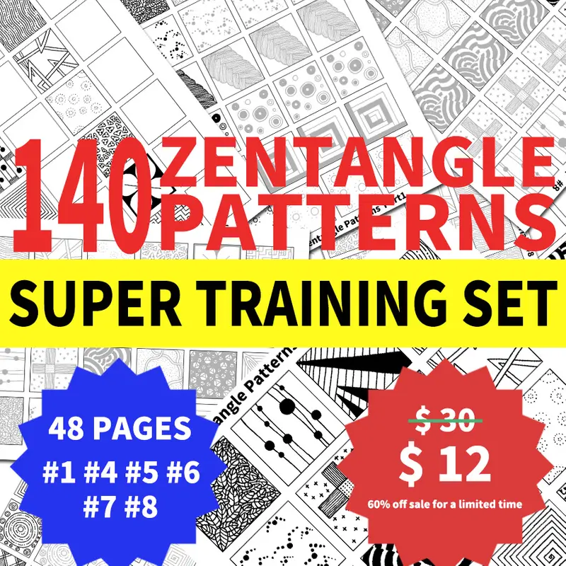 140 Zentangle Patterns Templates